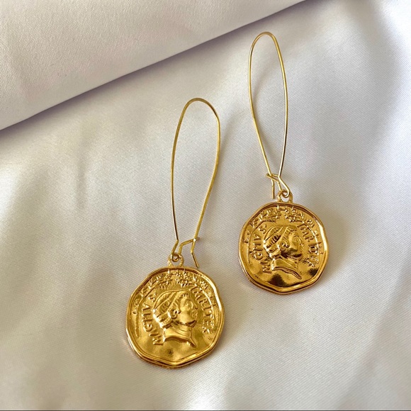 Urban Outfitters Jewelry - The only one Handmade Coins Drop Earrings